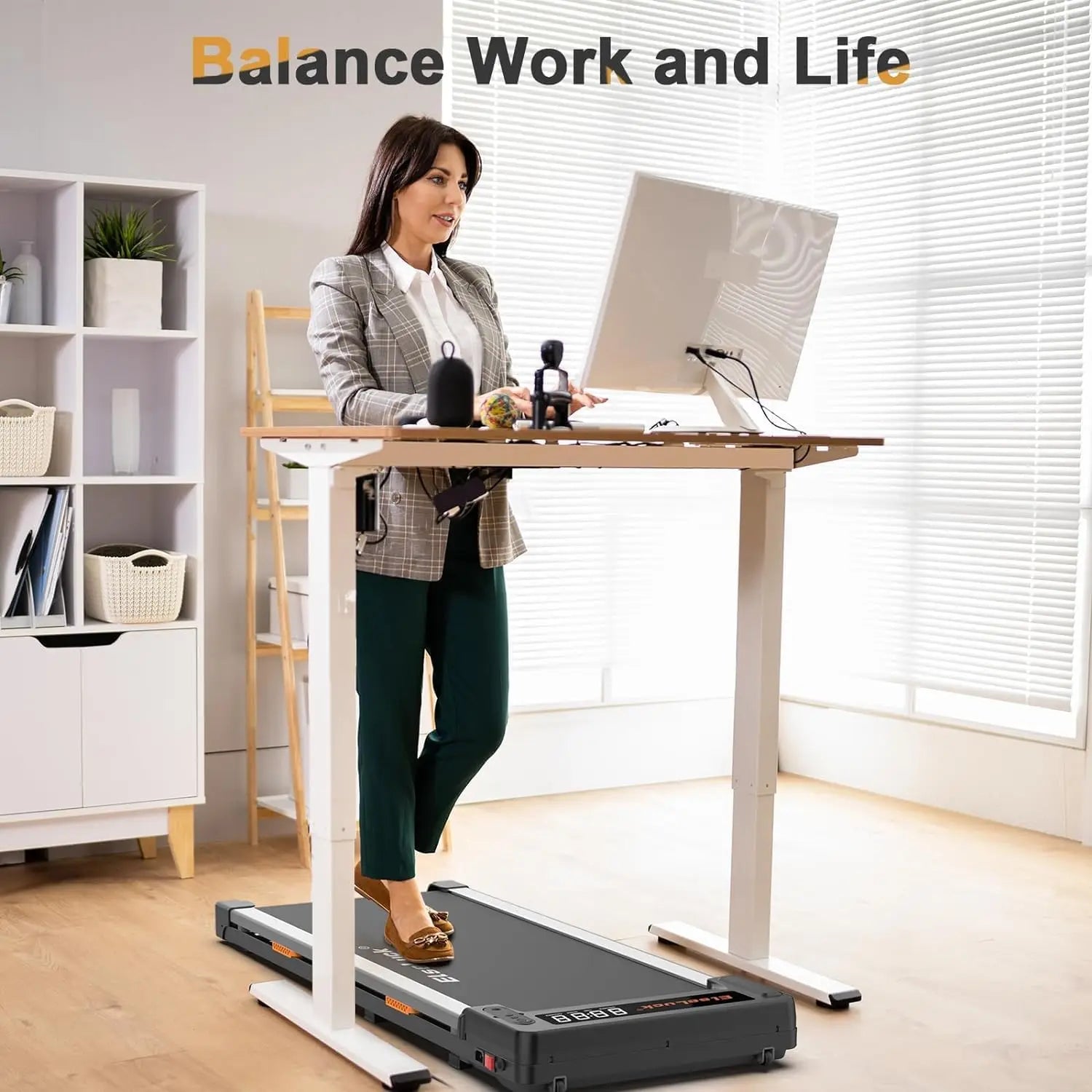 Walking Pad Under Desk Treadmill - 2 in 1 Portable Fitness