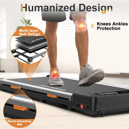 Walking Pad Under Desk Treadmill - 2 in 1 Portable Fitness