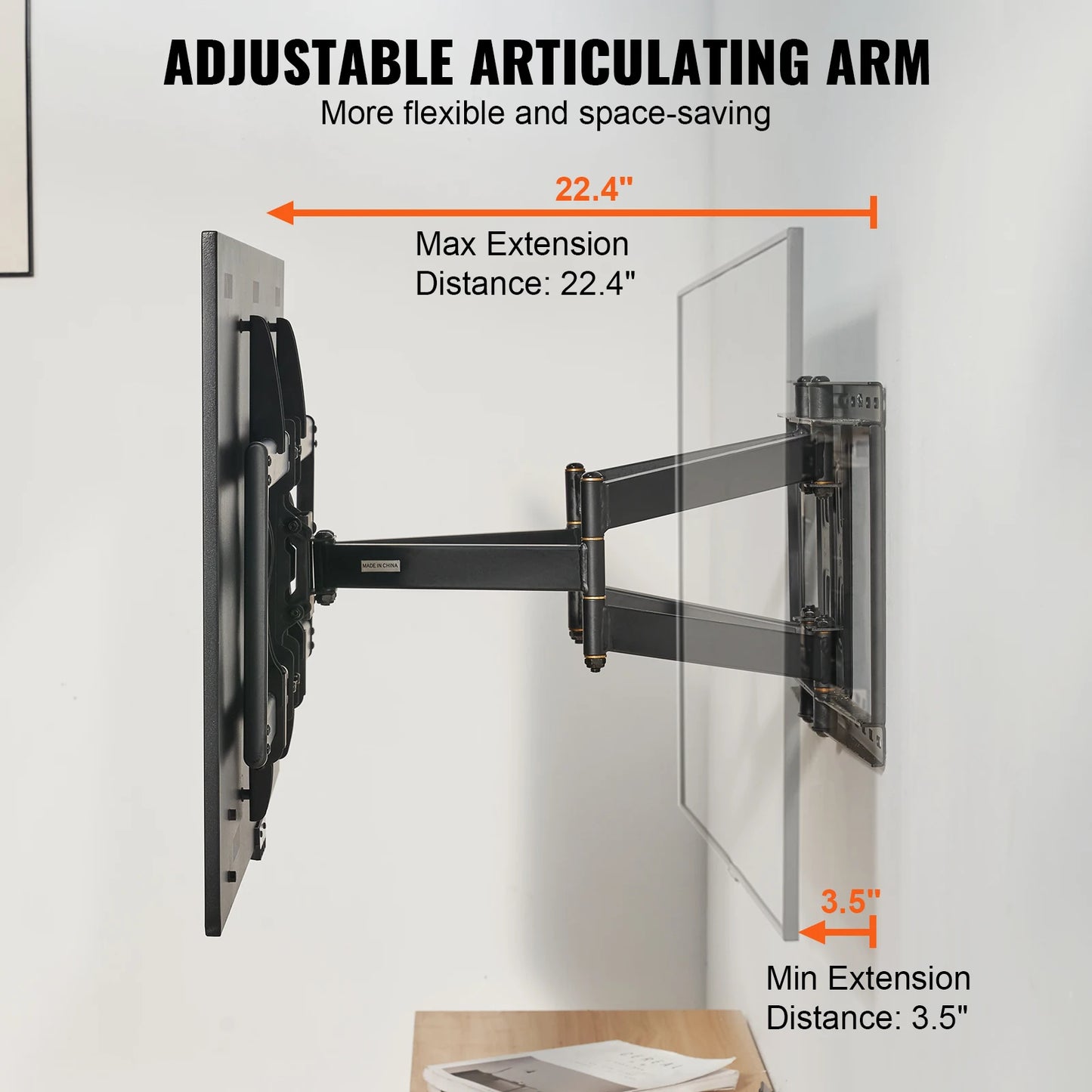 Full Motion TV Mount 26-90in: Swivel, Tilt, Articulating Arms