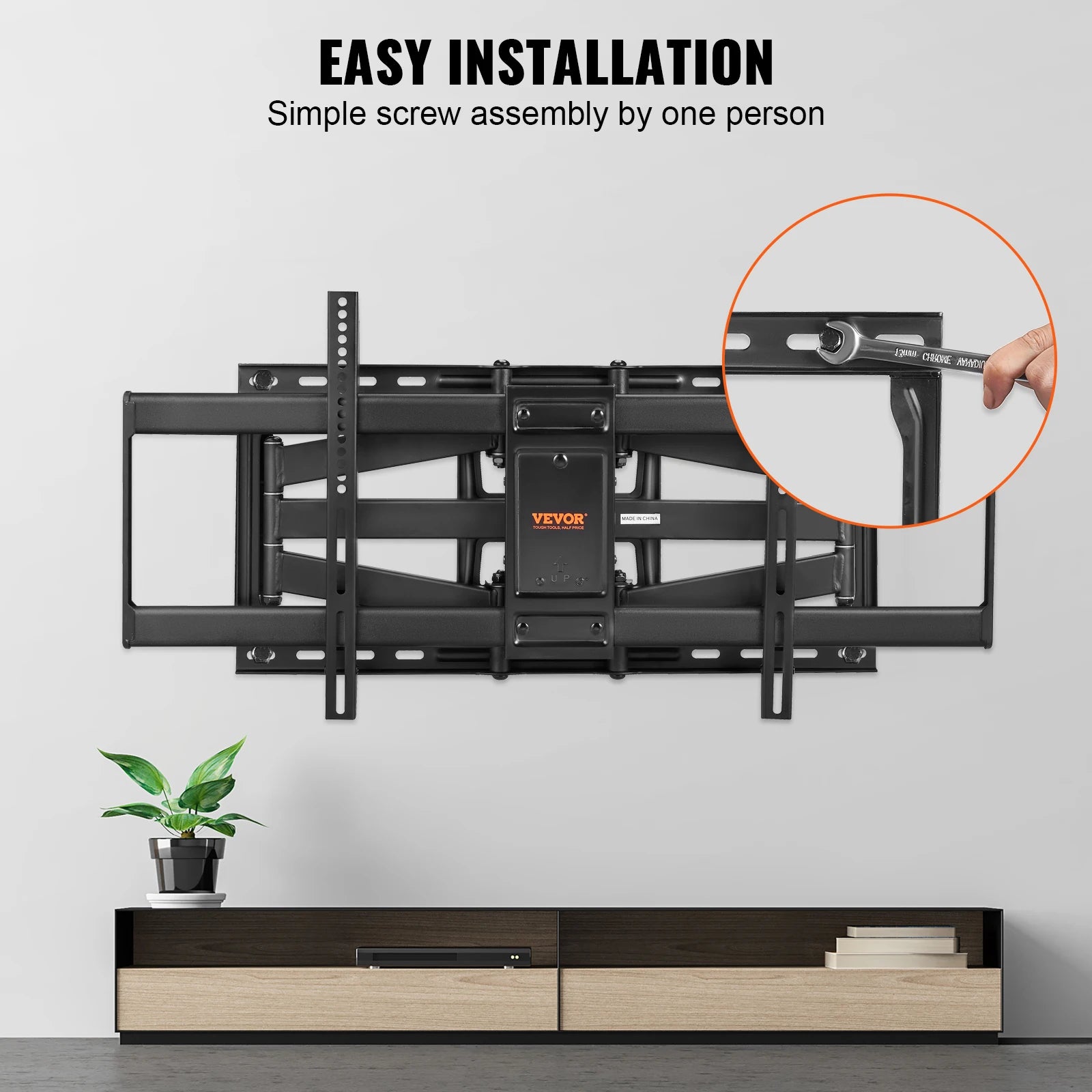 Full Motion TV Mount 26-90in: Swivel, Tilt, Articulating Arms